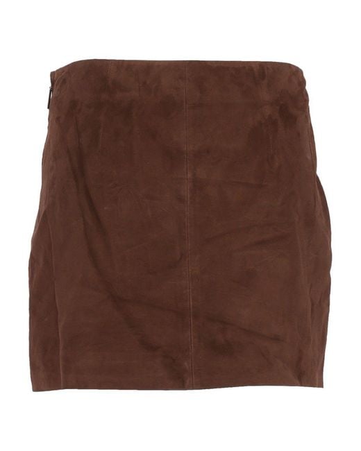 Arma Brown Zippered Skirt