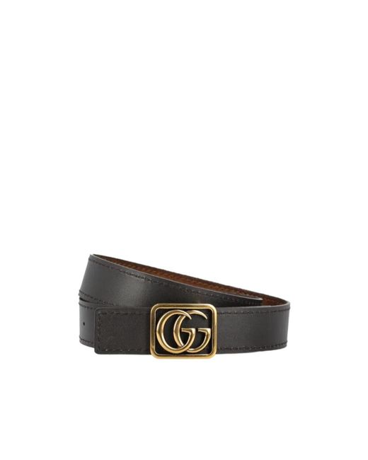 Gucci White Double-Sided G Buckle Belt for men