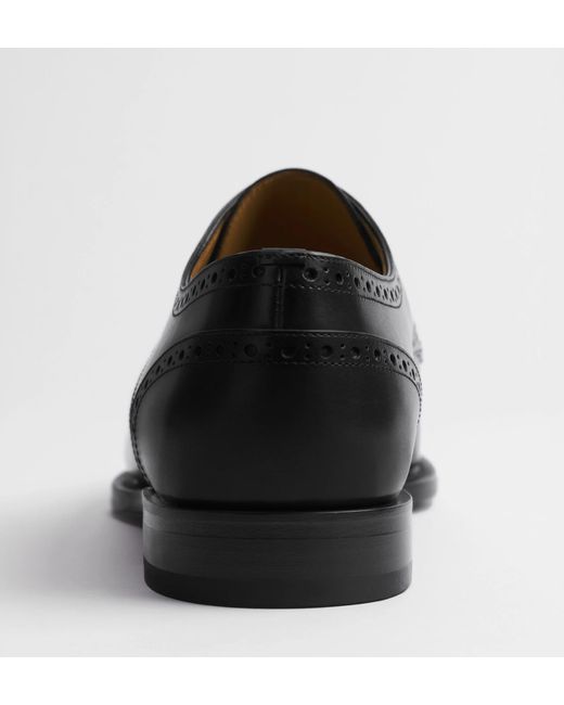 Dior Black Brogue Cap-Toe Oxford Shoes for men
