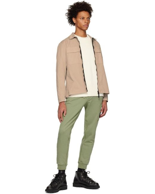 Stone Island Natural Logo-Patch Sleeve Shirt for men