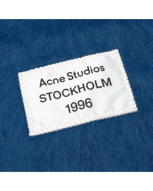 Acne Blue Fringe Scarf for men