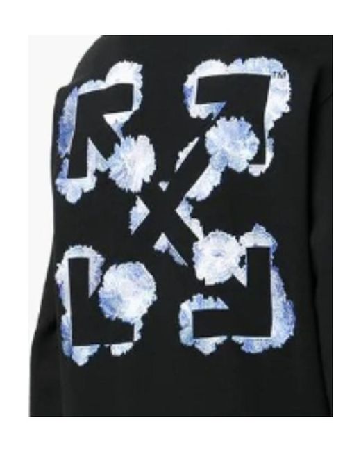 Off-White c/o Virgil Abloh Black Floral Print Sweater Dress