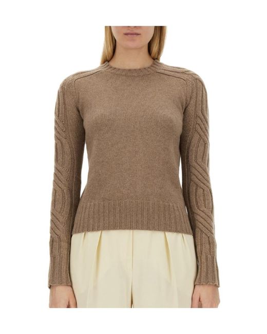 Max Mara Brown Round Neck Sweater