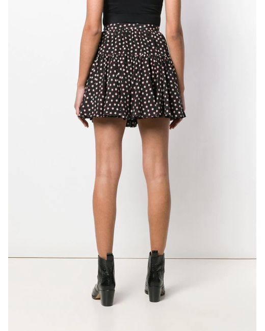 Saint Laurent Black Gathered Skirt