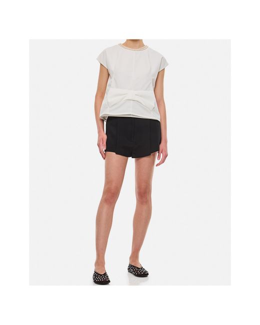 Junya Watanabe White Honeycomb-Pattern Blouse