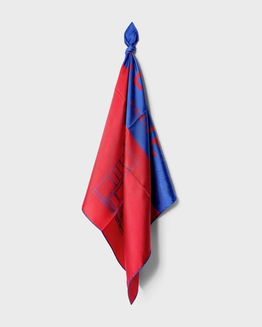 Céline Red Square Silk Scarf