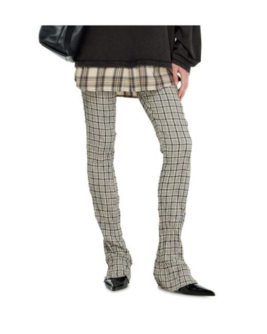 DIESEL Gray P-Icky Plaid Casual Trousers