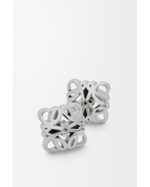 Loewe White Bombe Anagram Earrings