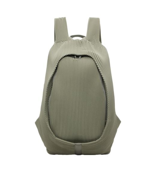 Issey Miyake Green Pleated Backpack for men