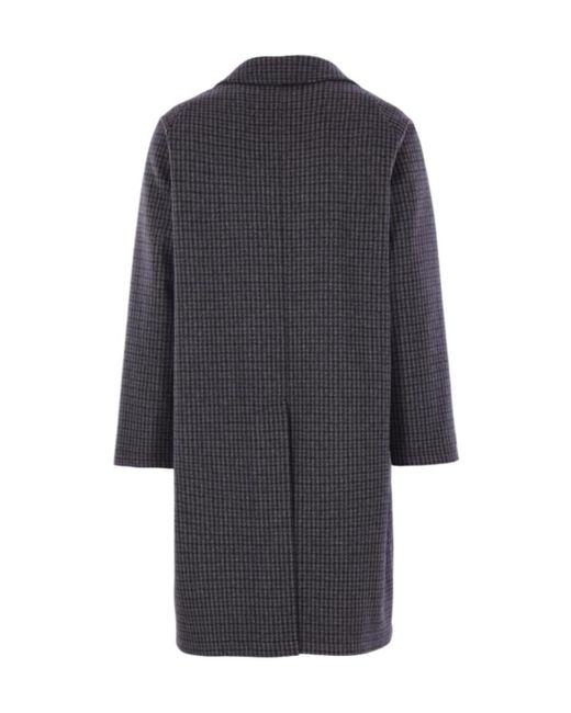 Tagliatore Blue Houndstooth-Pattern Coat for men