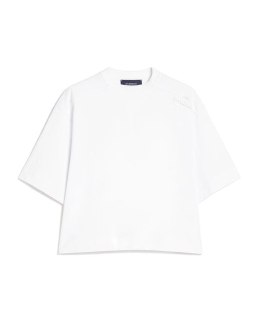 Sportmax White Neck-Detail T-Shirt