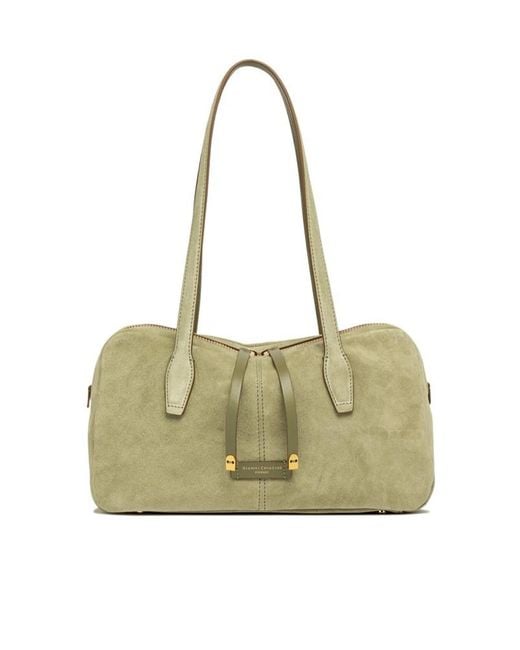 Gianni Chiarini Metallic Aryna Suede Zip-Top Tote Bag