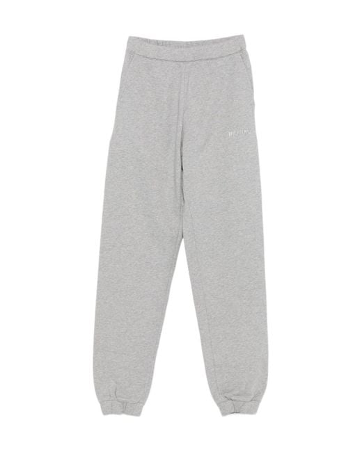 The Attico Gray Elastic Waist Track Pants