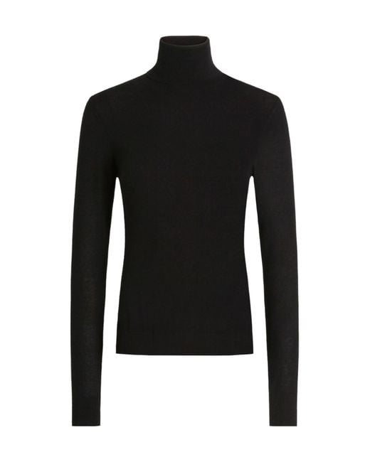 Dolce & Gabbana Black Turtleneck Cashmere Sweater