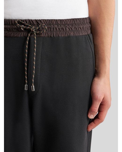 Etro Black Jersey Jogging Trousers for men