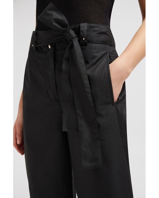 Moncler Black Belted Wide Leg Pants