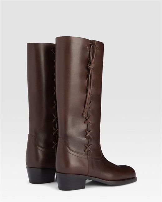 Paris Texas Brown Square-Toe Boots