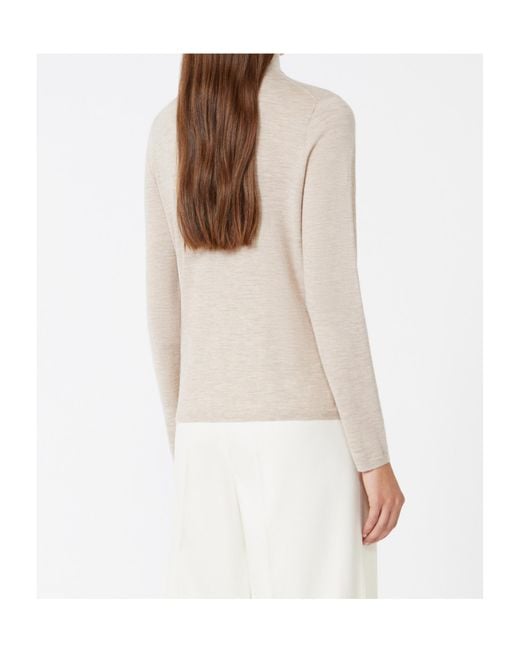 Max Mara White Meana Turtleneck Knitted Jumper