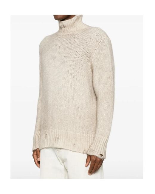 Avant Toi Natural Long-Sleeved Turtleneck Sweater for men