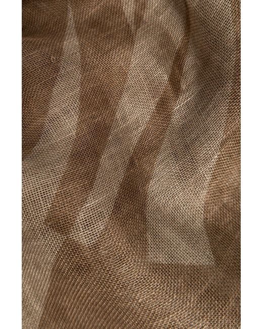 Moschino Brown Logo Printed Scarf for men