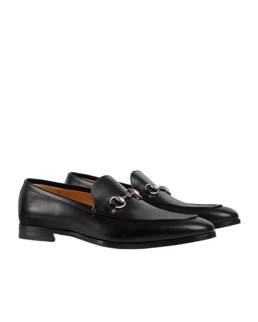 Gucci Black Horsebit Detailed Slip-On Loafers for men