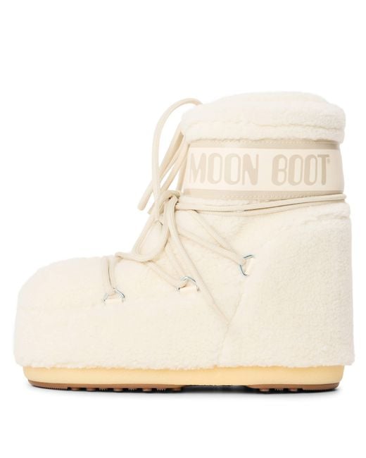 Moon Boot Natural Fluffy Sherpa Mini