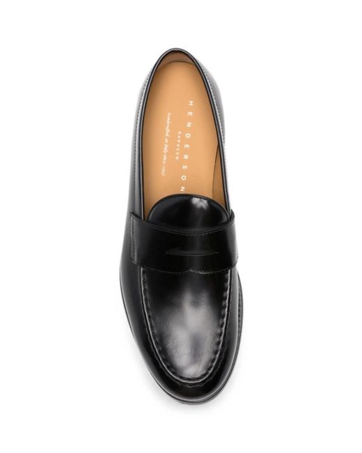 Henderson Black Round-Toe Loafers for men