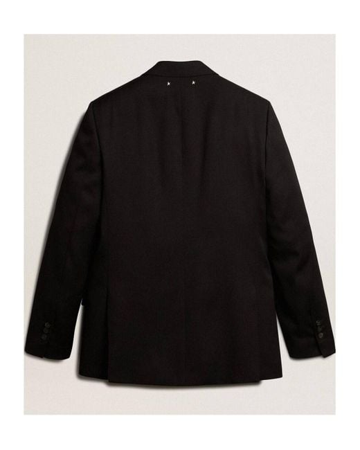 Golden Goose Deluxe Brand Black Double Breasted Tailored Blazer for men