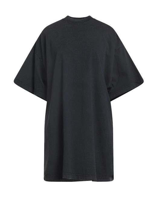 Balenciaga Black Loose Solid Color T-Shirt