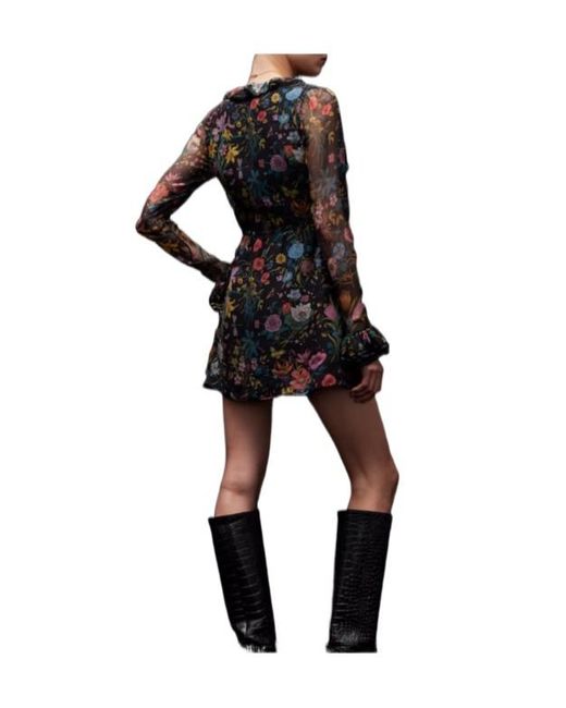 Gucci Black Printed Silk Chiffon Dress