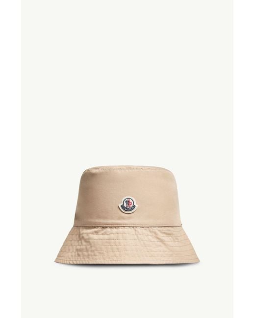 Moncler Natural Reversible Striped Cotton Bucket Hat for men
