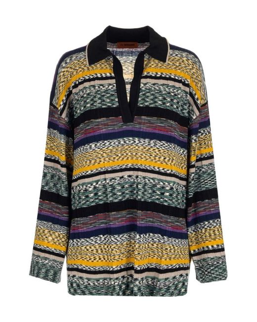 Missoni Multicolor Striped Relaxed-Fit Polo Shirt