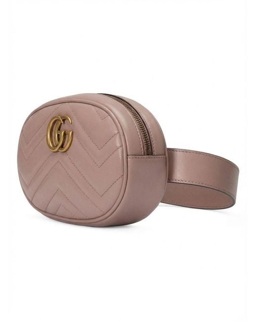 Gucci Brown Gg Marmont Quilted Waist Pack