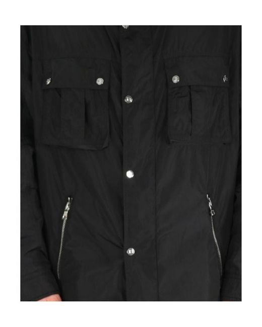 Balmain Black Pocket Detail Hooded Jacket for men