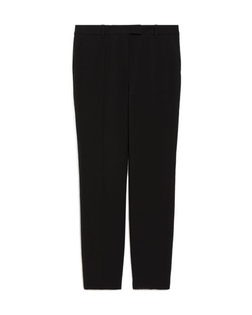 Max Mara Black Studio High Waist Straight Leg Pants
