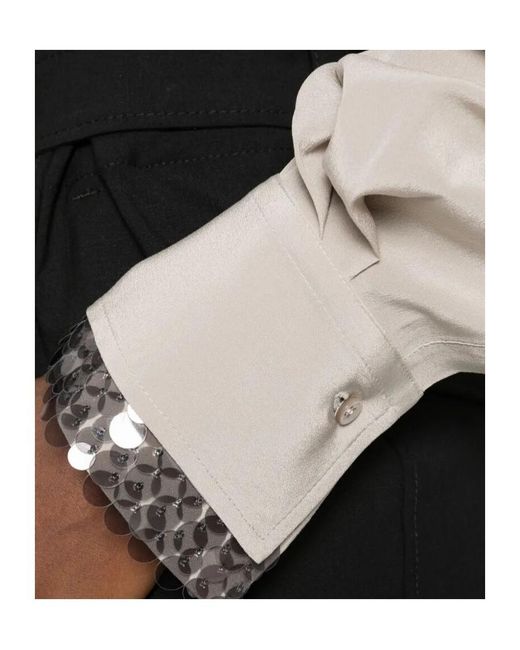 Brunello Cucinelli Natural Sequin-Embellished Silk Shirt