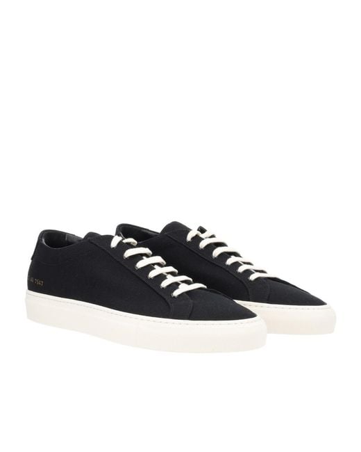 Common Projects Blue Achilles Nubuck Lace-Up Sneakers for men