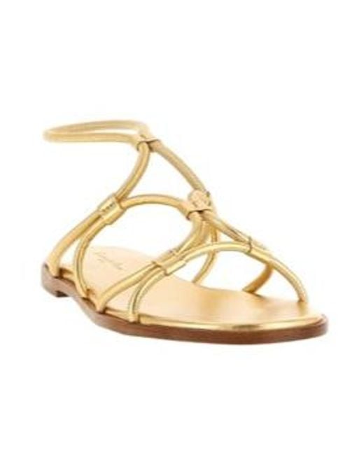 Gianvito Rossi Metallic Ankle-Strap Sandals