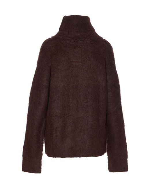 Uma Wang Brown Dark High Neck Sweater