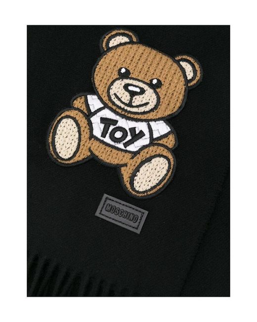 Moschino Black Logo Scarf