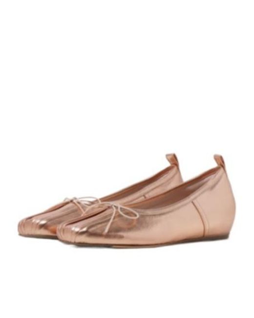 Simone Rocha Pink Pleated Toe Ballerina Shoes