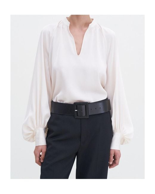 Filippa K White Keyhole Blouse