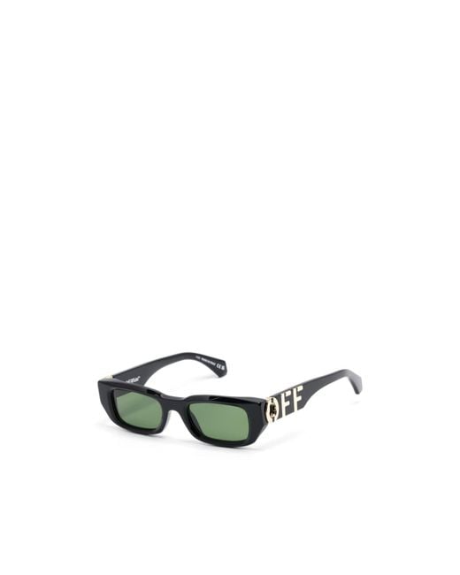 Off-White c/o Virgil Abloh Green Fillmore Rectangular Frame Sunglasses for men