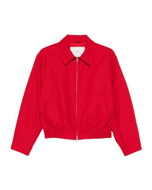 DUNST Red Elasticated Waistband Zip-Up Jacket for men