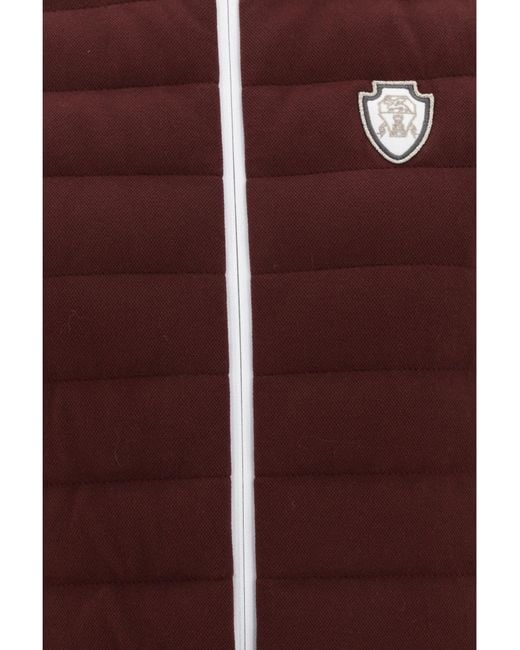 Brunello Cucinelli Purple Logo Patch High Neck Gilet