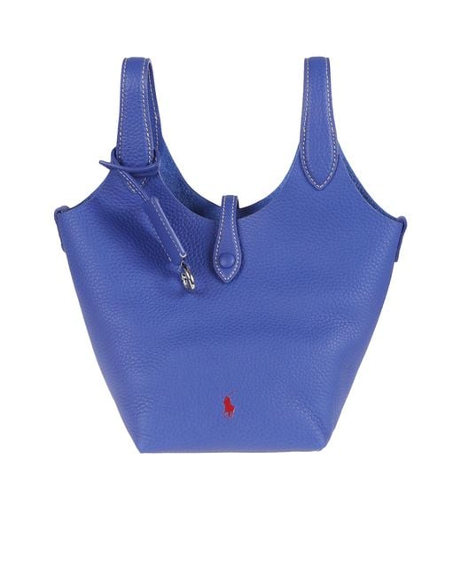 Polo Ralph Lauren Blue Logo Detailed Small Tote Bag