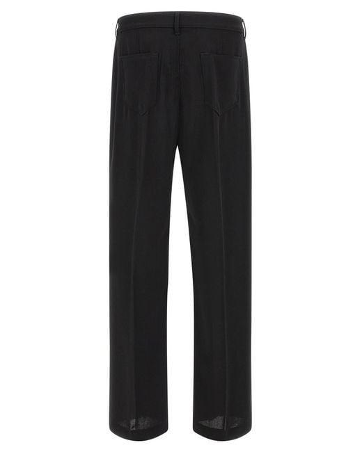 Rick Owens Black Casual Trousers With Belt Loops for men