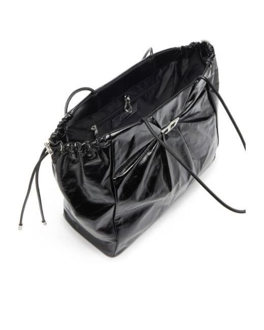 DIESEL Black Scrunch-D Drawstring-Detail Shoulder Bag