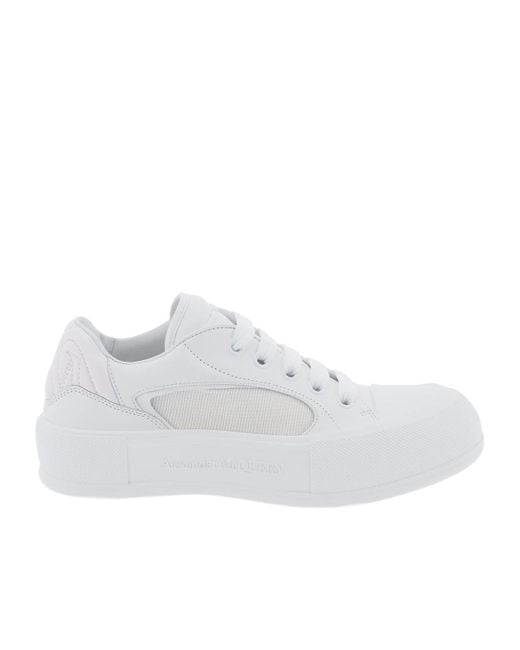 McQueen White Deck Sneakers