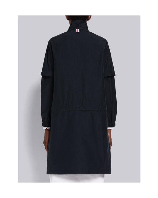 Thom Browne Blue Tear-Resistant 2-In-1 Zippered Casual Jacket